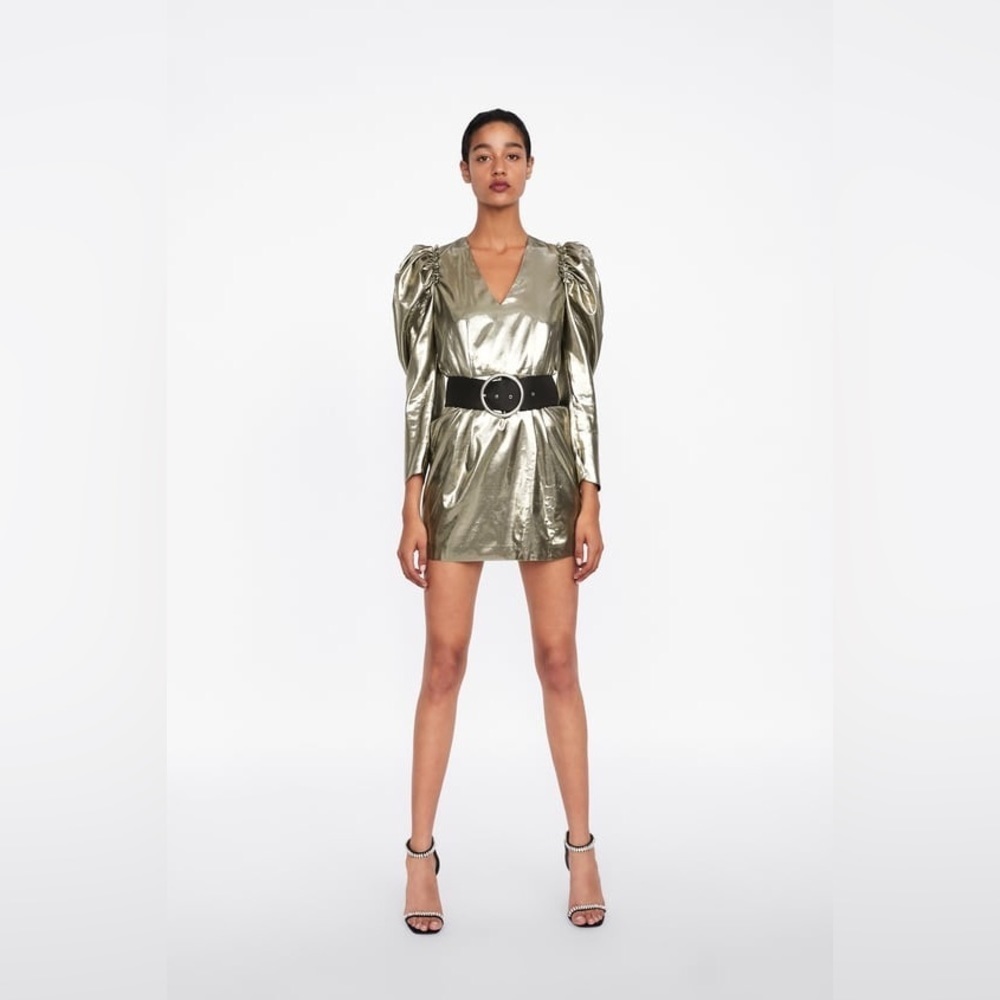 Zara‎ Balloon Sleeve Mini Dress Size M